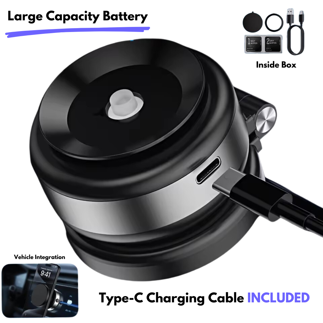 Novae Drop 2-in-1 Magnetic & Vacuum Phone Mount | Foldable Stand & Selfie Stick