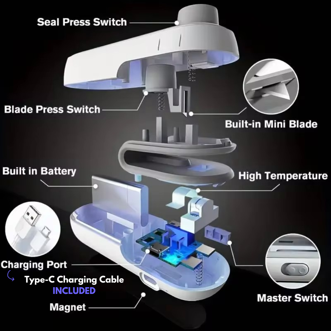 Novae Drop Smart 2-in-1 Mini Bag Sealer + Cutter